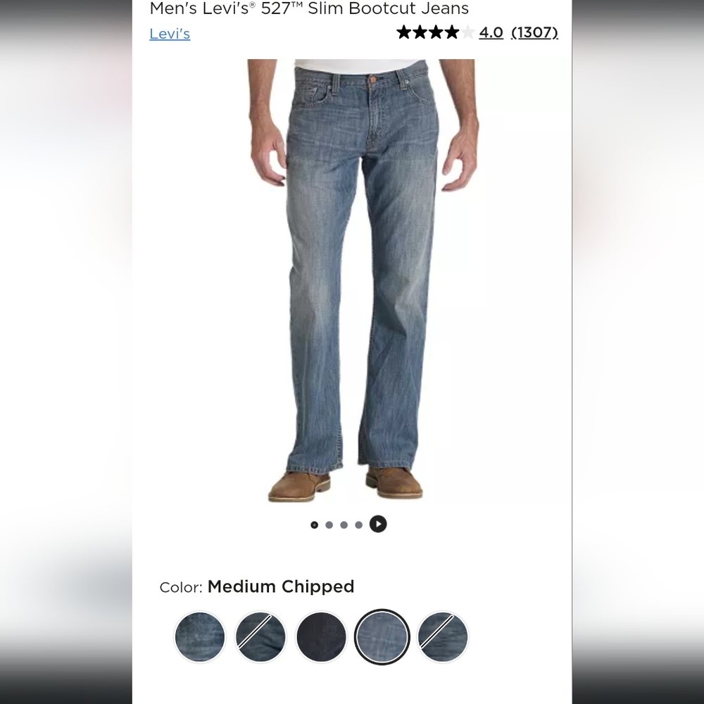 NEW with Tags! Levi's Mens 527 bootleg